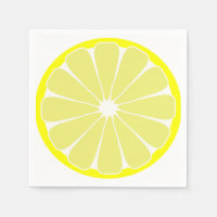 Serviettes de fête de fruits de citron d'été
