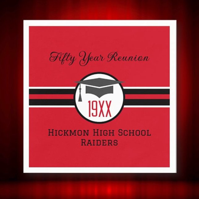 Serviette En Papier Serviettes de fête de la 50ème Classe Réunion (Créateur téléchargé)