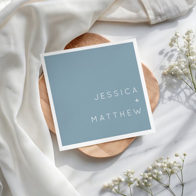 Serviette En Papier Serviettes de fête de mariage simples et modernes  (Créateur téléchargé)