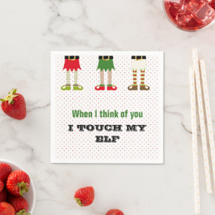 Serviette En Papier Serviettes de fête de Noël en forme de lutin