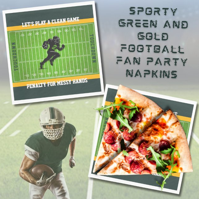 Serviette En Papier Serviettes de fête de queue de stade pour fan de f (Score big on game day with these vibrant football party napkins! )