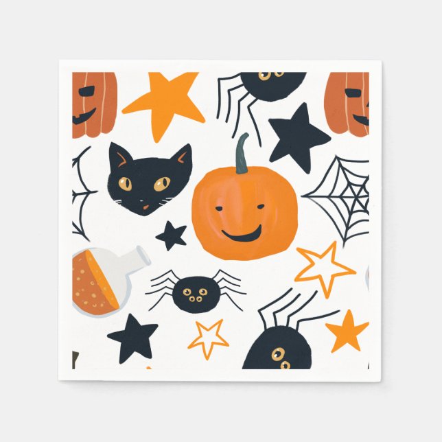 Serviette En Papier Serviettes de fête d'Halloween (Devant)