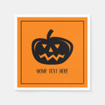 Serviettes de fête d'Halloween avec sculpture de l