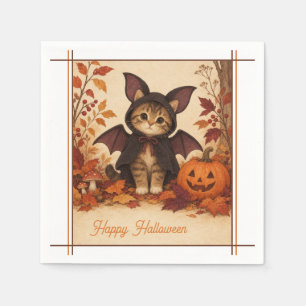 Serviette En Papier Serviettes de fête d'Halloween Costume de Chauve-S
