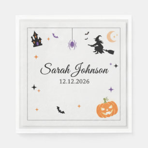 Serviette En Papier Serviettes de fête d'Halloween effrayantes Fantô
