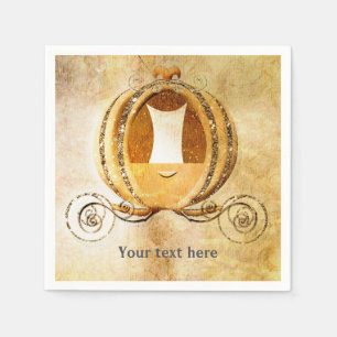 Serviette En Papier Serviettes de fête élégantes Cendrillon Carrosse V