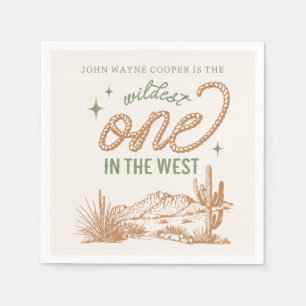 Serviette En Papier Serviettes de fête Green Wildest One dans l'Ouest