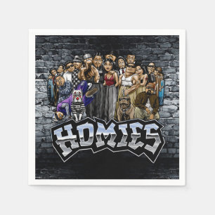 Serviette En Papier Serviettes de fête Homies, fête Old School 90s