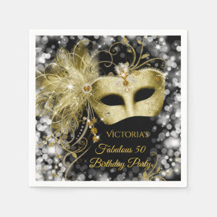 Serviette En Papier Serviettes de fête masquée