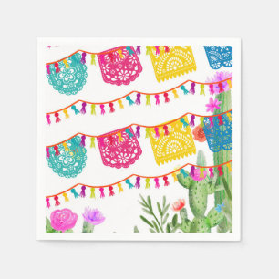 Serviette En Papier Serviettes de fête mexicaine avec bannières et cac