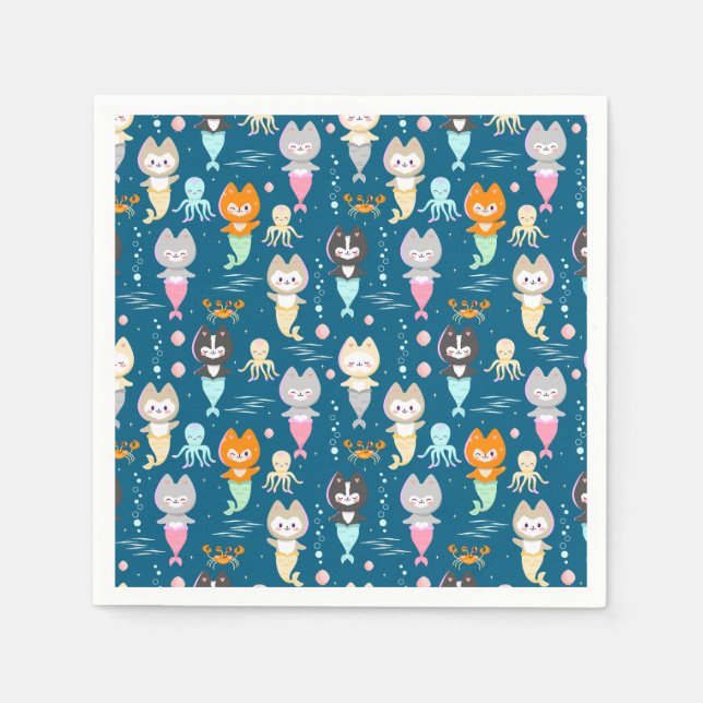 Serviette En Papier Serviettes de fête Nautique Thème Anniversaire Fêt (Devant)