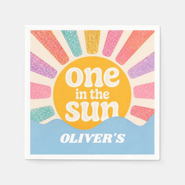 Serviette En Papier Serviettes de fête « One in the Sun » (Devant)