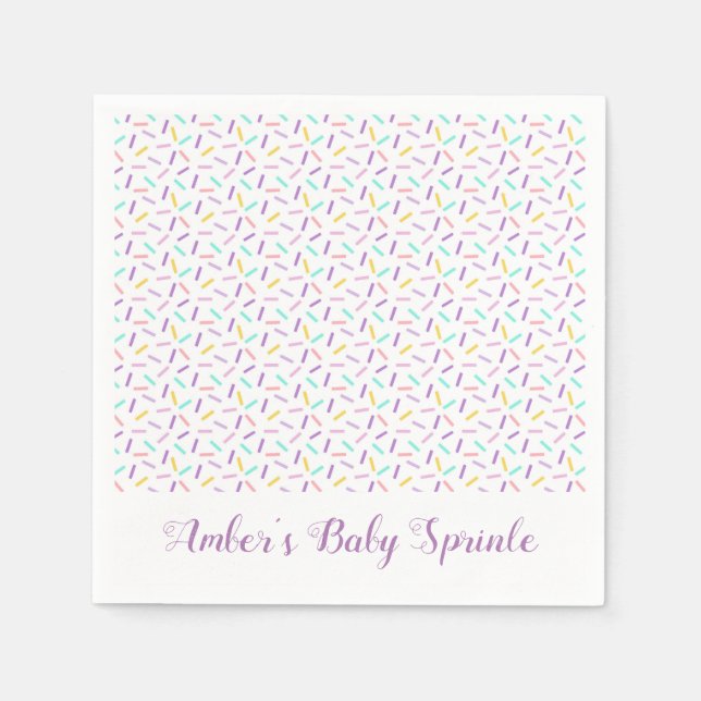 Serviette En Papier Serviettes de fête personnalisées Baby Sprinkle (Devant)