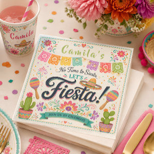 Serviette En Papier Serviettes de fête personnalisées Fiesta Colorées