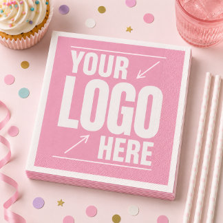 Serviette En Papier Serviettes de fête personnalisées | Logo personnal