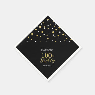 Serviette En Papier Serviettes de fête pour 100e anniversaire Moderne