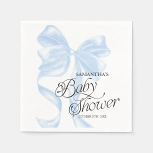 Serviette En Papier Serviettes de fête pour baby shower avec nœud coqu