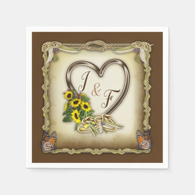 Serviette En Papier Serviettes de fête pour cérémonie de Handfasting (Devant)