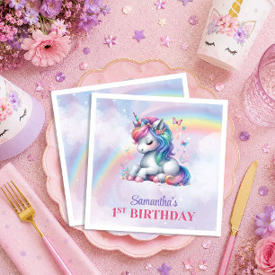 Serviette En Papier Serviettes de fête pour fille magique licorne past
