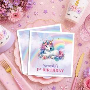 Serviette En Papier Serviettes de fête pour fille magique licorne past