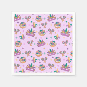 Serviette En Papier Serviettes de fête pour le Roi gâteau de Mardi gra