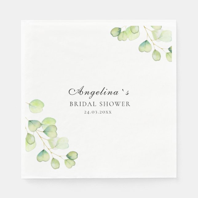 Serviette En Papier Serviettes de fête pour une douche de mariée. (Devant)