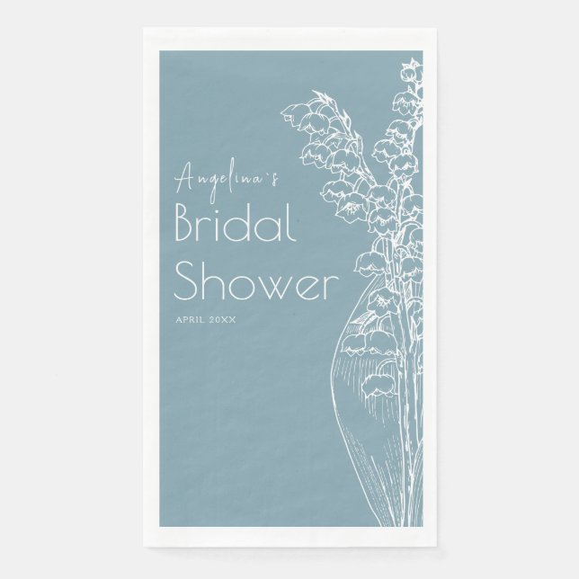 Serviette En Papier Serviettes de fête pour une douche de mariée. (Devant)