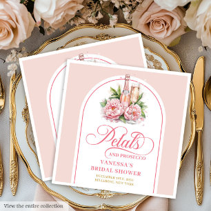 Serviette En Papier Serviettes de fête prénuptiale Pétales élégants et