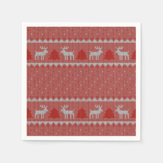 Serviette En Papier Serviettes de fête rouge pour les Fêtes