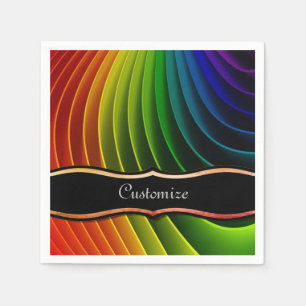 Serviette En Papier Serviettes de fête Twist Rainbow