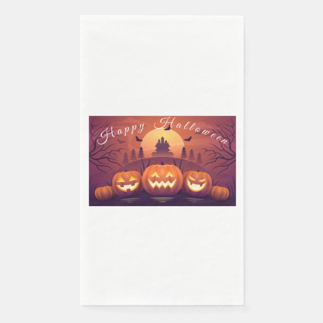 Serviette En Papier Serviettes de fêtes d'Halloween à conception de ci (Devant)