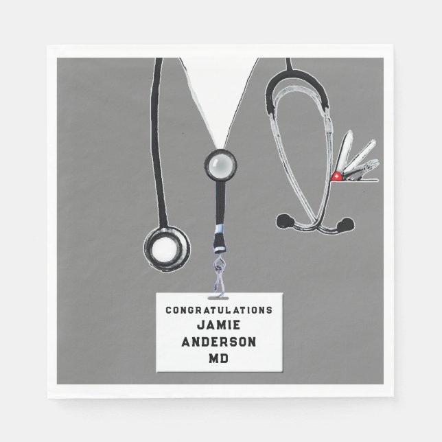 Serviette En Papier Serviettes de fin d'études Médicales (Devant)