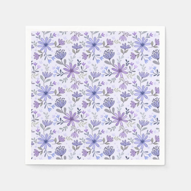 Serviette En Papier Serviettes de fleurs à la main de charme (Devant)