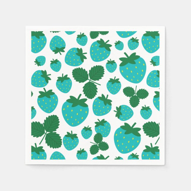 Serviette En Papier Serviettes de fraises (Devant)