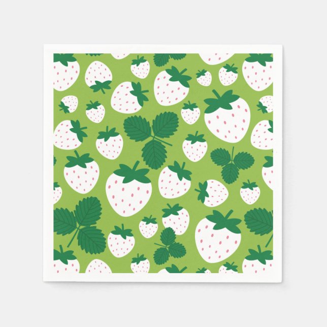 Serviette En Papier Serviettes de fraises (Devant)