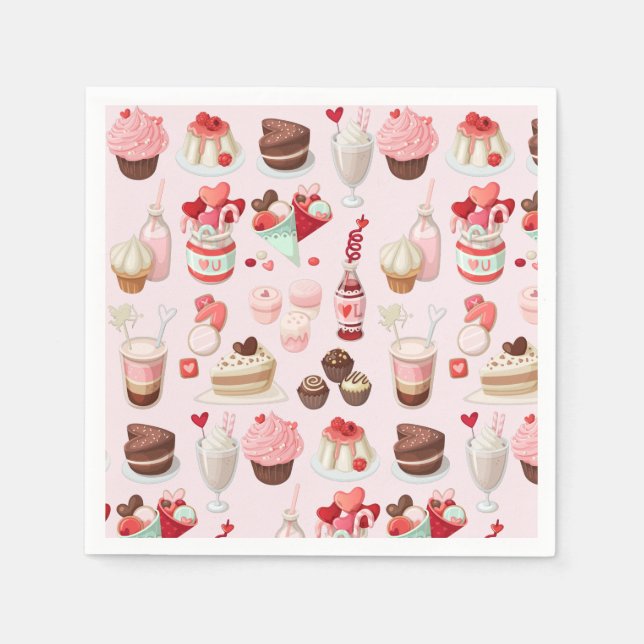 Serviette En Papier Serviettes de friandises (Devant)
