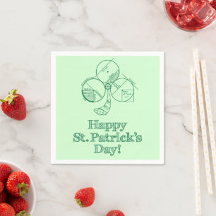 Serviette En Papier Serviettes de géométrie de la Saint-Patrick