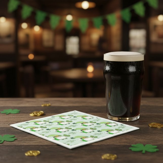 Serviette En Papier Serviettes de gnome pour la Saint-Patrick (Créateur téléchargé)