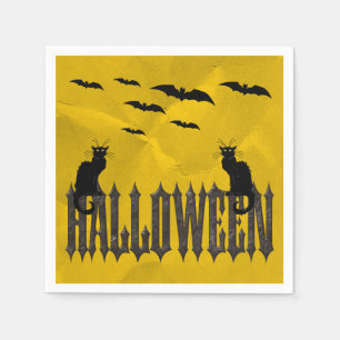 Serviette En Papier Serviettes de Halloween Chauves-souris volantes et