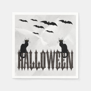 Serviette En Papier Serviettes de Halloween Chauves-souris volantes et