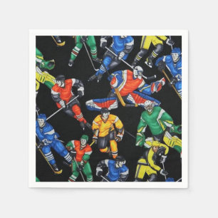 Serviette En Papier Serviettes de hockey sur glace de saison d'hockey