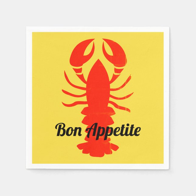 Serviette En Papier Serviettes de homard (Devant)