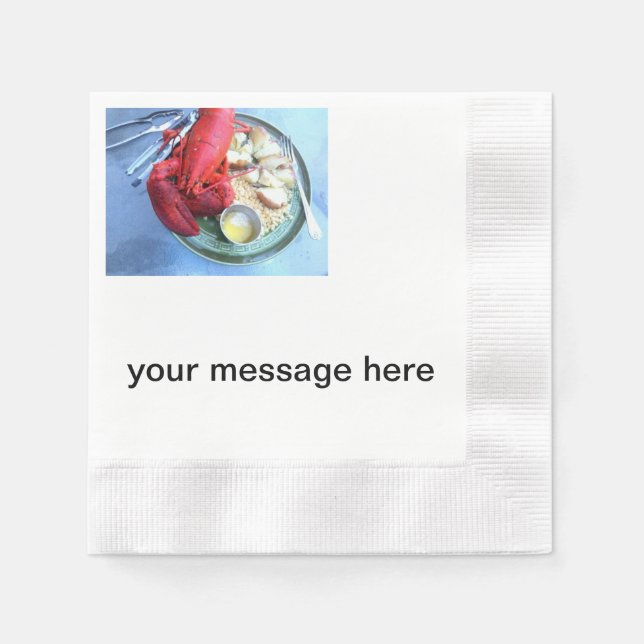 Serviette En Papier serviettes de homard personnalisées (Devant)