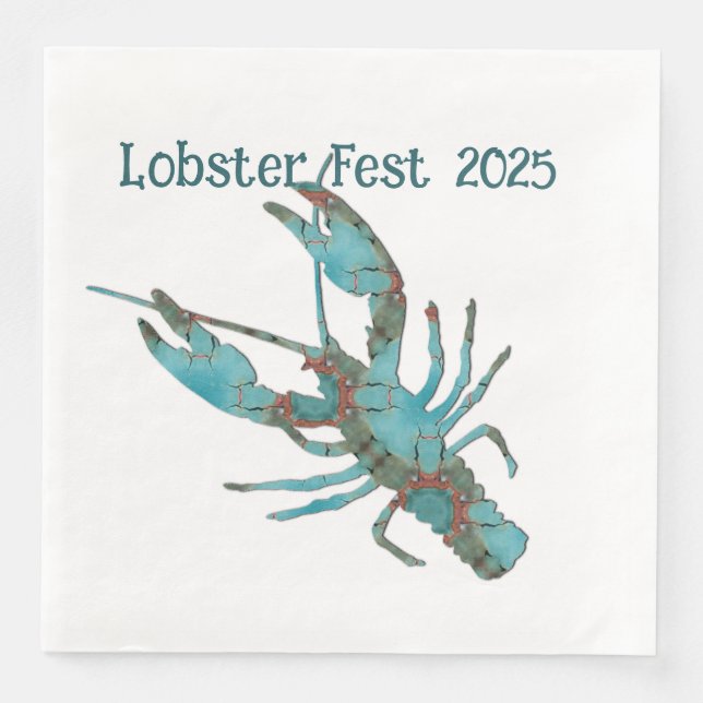 Serviette En Papier Serviettes de homard rustique (Devant)