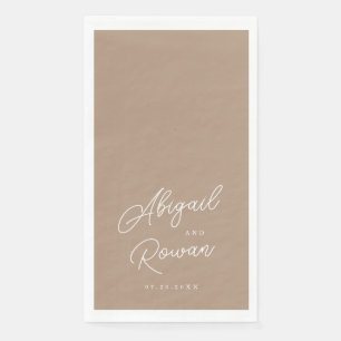 Serviette En Papier Serviettes de invité de mariage minimaliste écritu