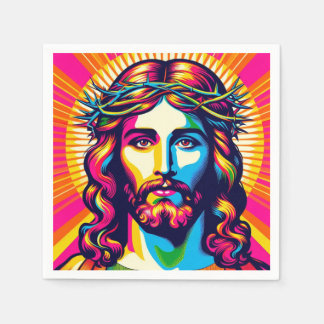 Serviette En Papier Serviettes de Jésus colorées !