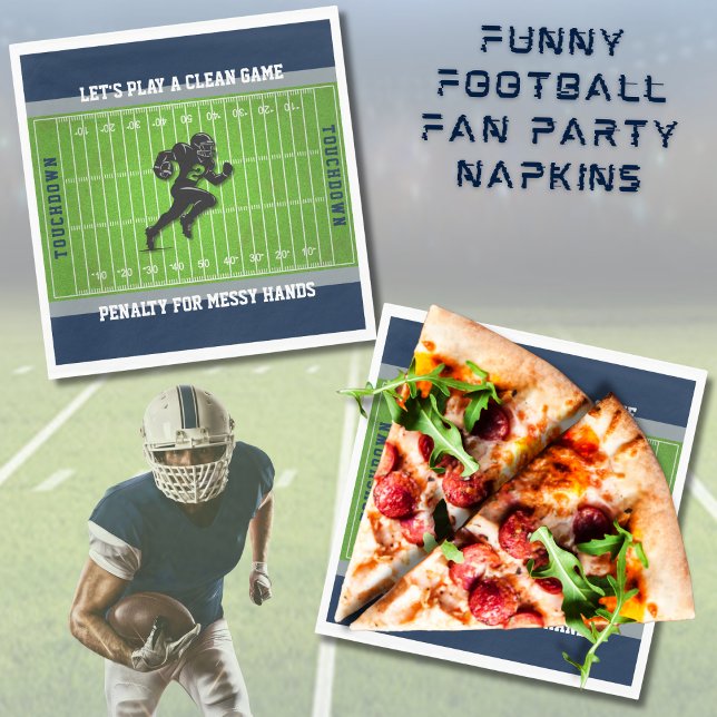 Serviette En Papier Serviettes de jour de jeu de pénalité de terrain d (Penalty for Messy Hands! 🏈 Keep your Game Day party clean with these hilarious football napkins.)
