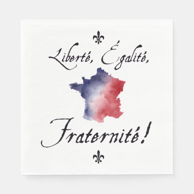 Serviette En Papier Serviettes de la Fête de la Bastille (Devant)