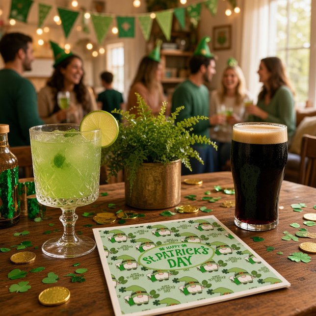 Serviette En Papier Serviettes de la Saint-Patrick avec lutin (Créateur téléchargé)