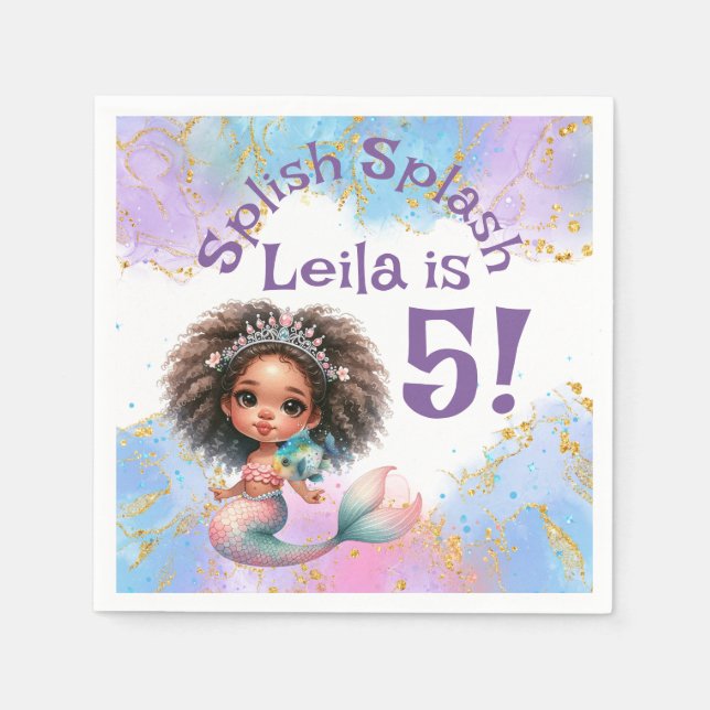 Serviette En Papier Serviettes de la série de sirènes (Devant)